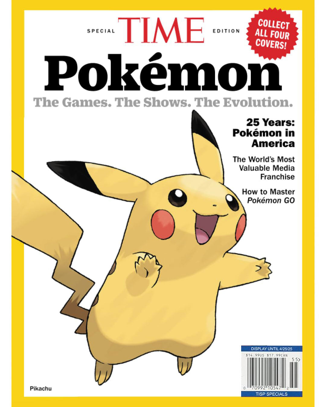 TIME Magazine - Pokemon - Pikachu - Magazine - 2025 Newsstand Edition