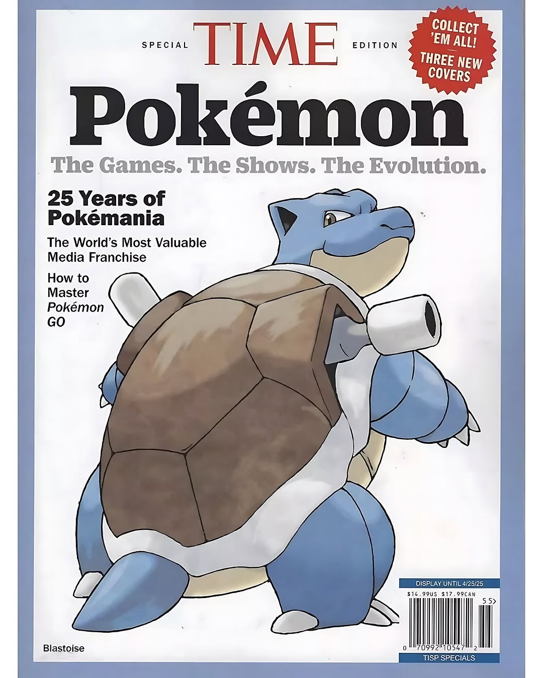 TIME Magazine - Pokemon - Blastoise - Magazine - 2025 Newsstand Edition