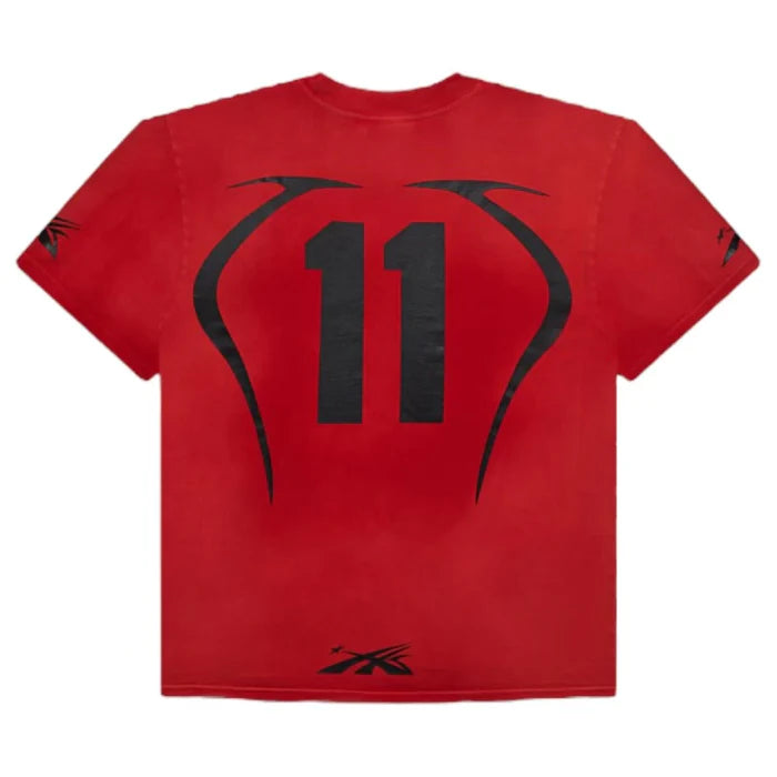 HELLSTAR WARM UP 7 ON 7 TEE RED