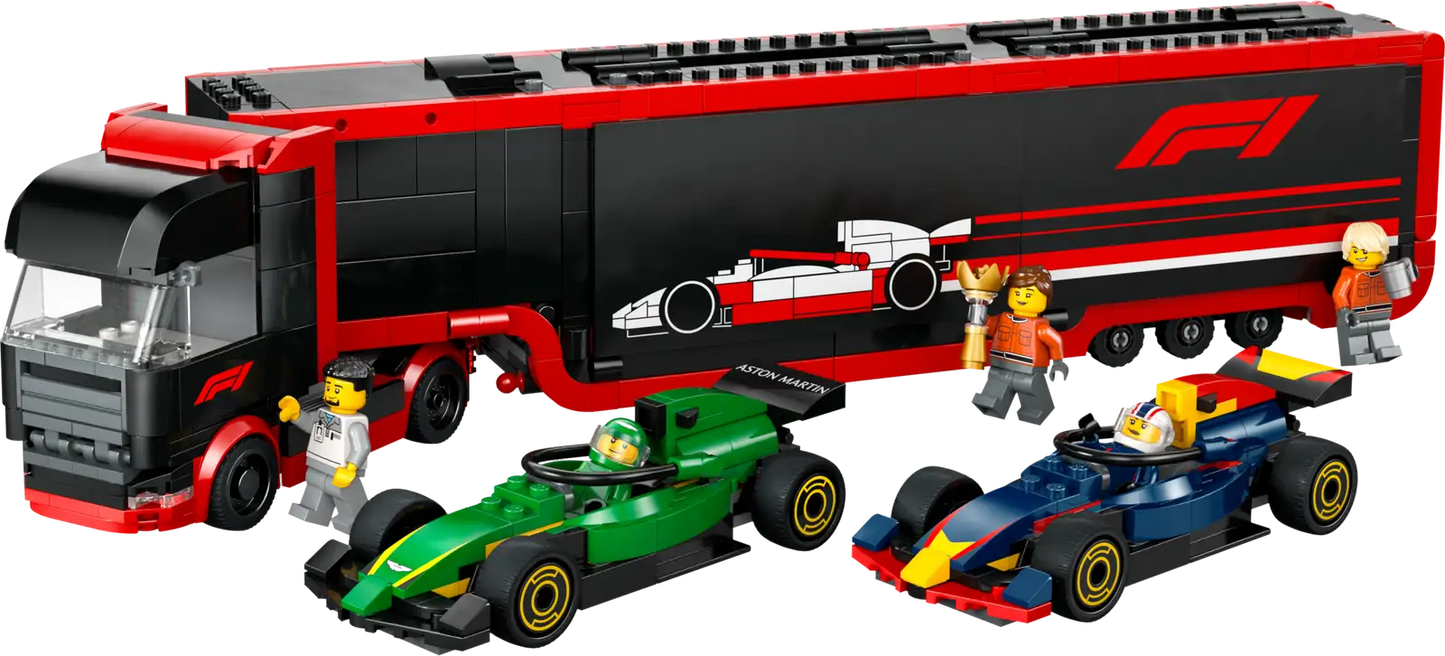 LEGO® City F1® Truck with RB20 & AMR24 F1® Cars 60445