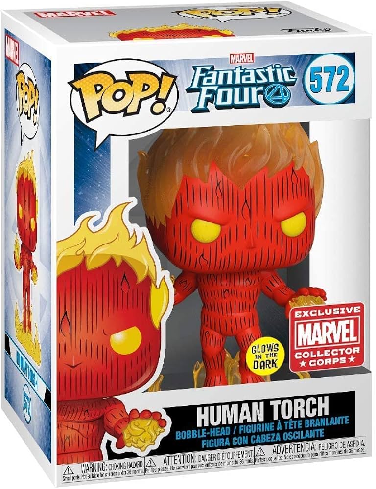 Funko - Marvel - Fantastic 4 - Human Torch - Collector Corps Exclusive - #572