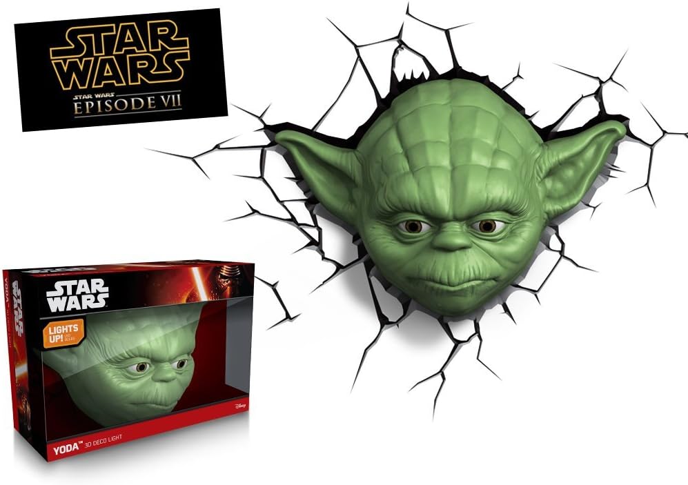 Star Wars - Yoda Face 3D-Deco LED Wall Light - 3D Light FX