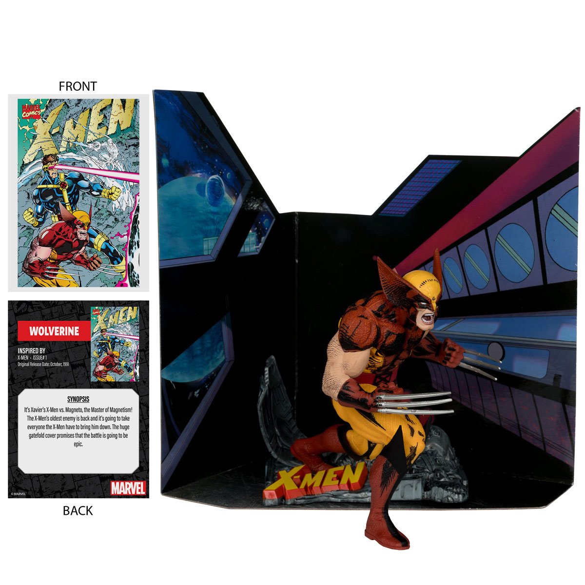 McFarlane Wolverine (X-Men #1) Scene Case 1:10 Scale Posed Figure