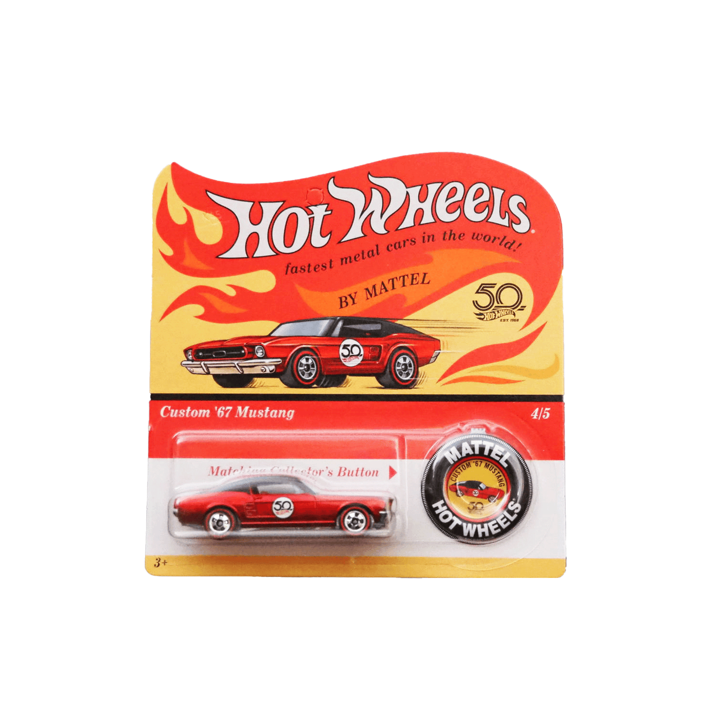 Hot Wheels 2018 - 50th Anniversary Custom '67 Mustang with Button - 4/5