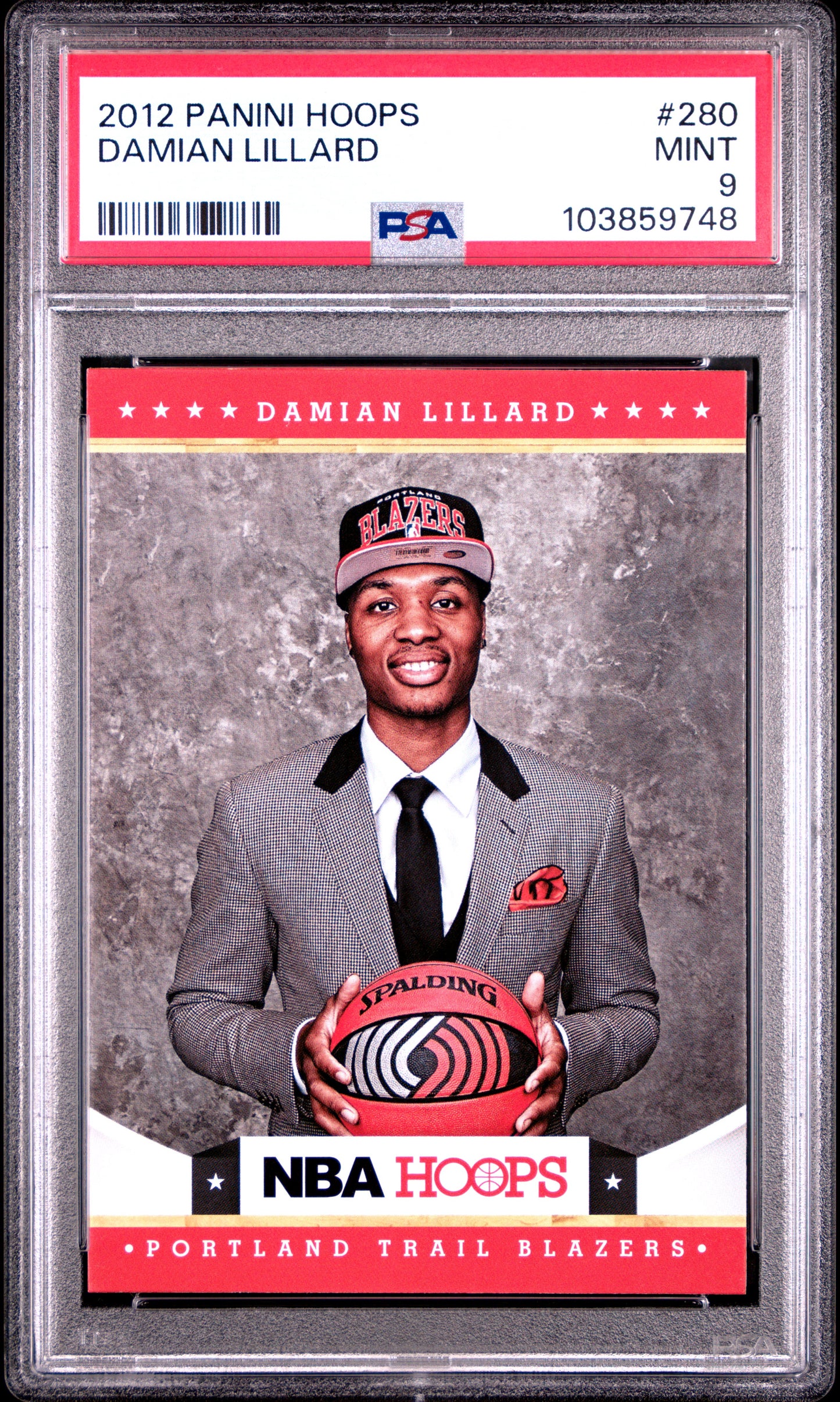 2012-13 Panini Hoops #280 Damian Lillard Rookie - PSA Graded Card