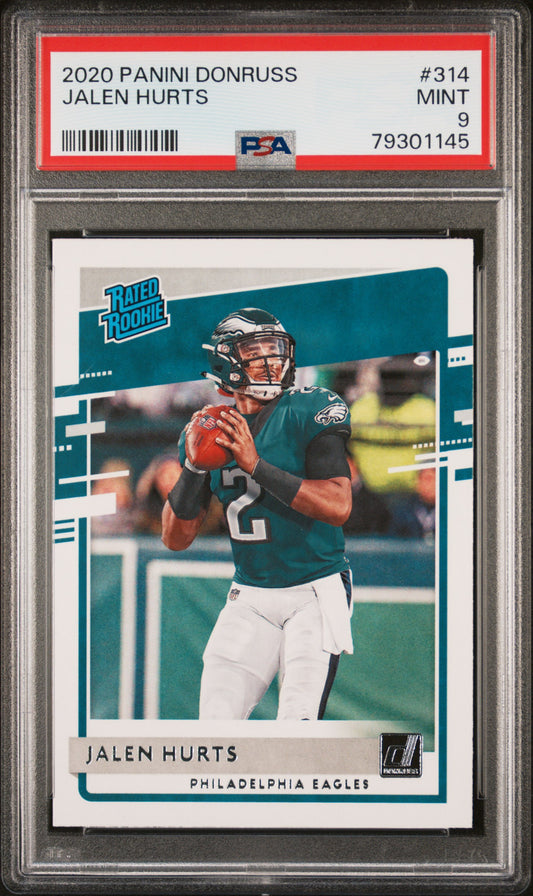 2020 Panini Donruss - Jalen Hurts Rated Rookie - Rookie Card - #314 - PSA Graded Card