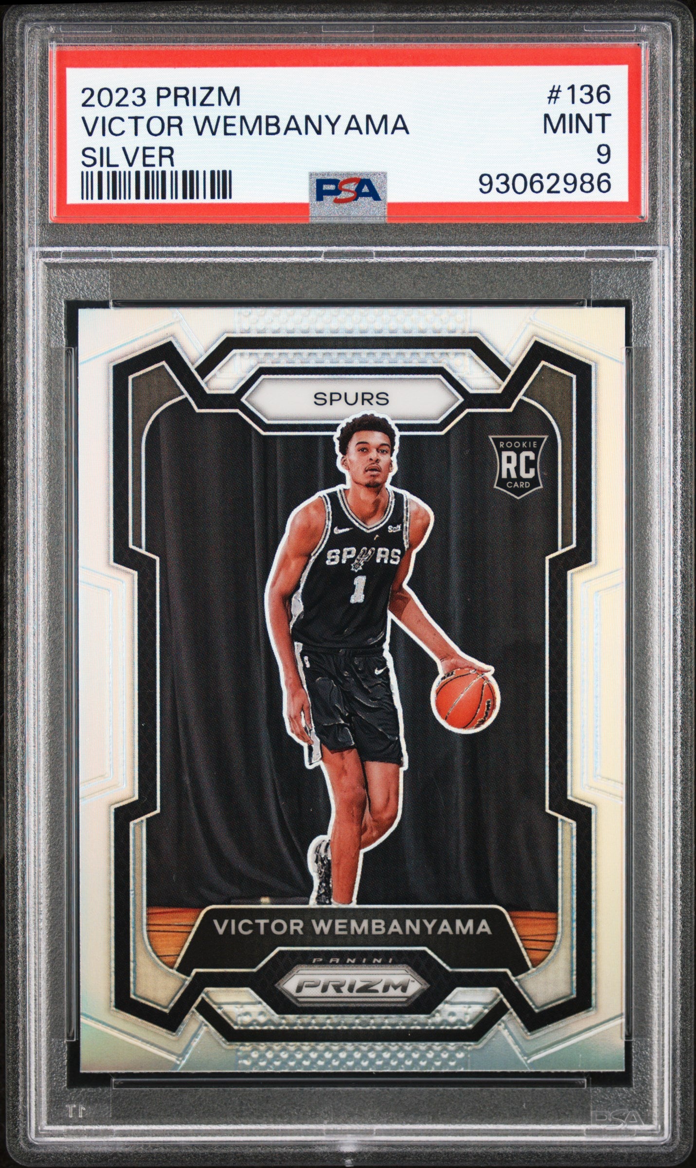 2023 Panini Prizm - Victor Wembanyama - Silver Prizm #136 - PSA Graded Card
