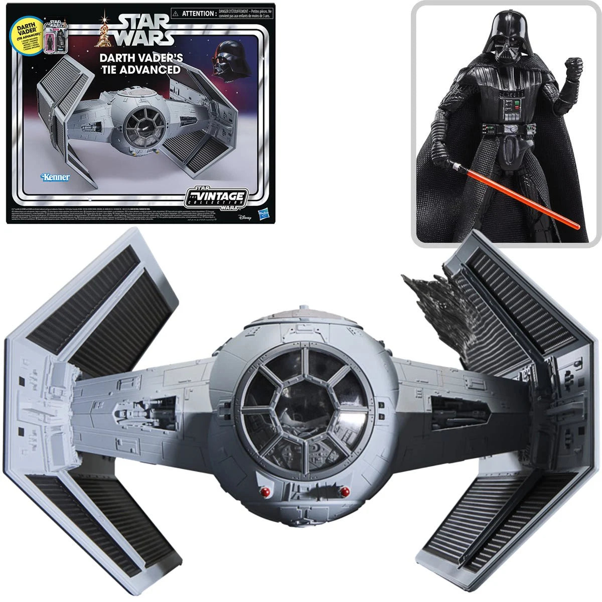 Star Wars The Vintage Collection - Darth Vader's TIE Advanced Vehicle with Carded Action Figure