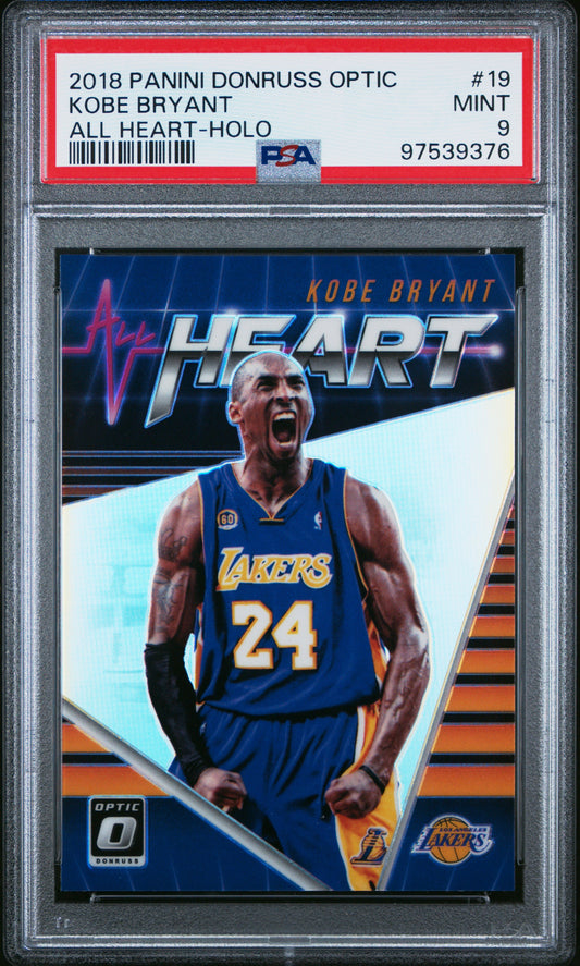 2018 Donruss Topic - Kobe Bryant - All Heart Holo - #19 - PSA Graded Card