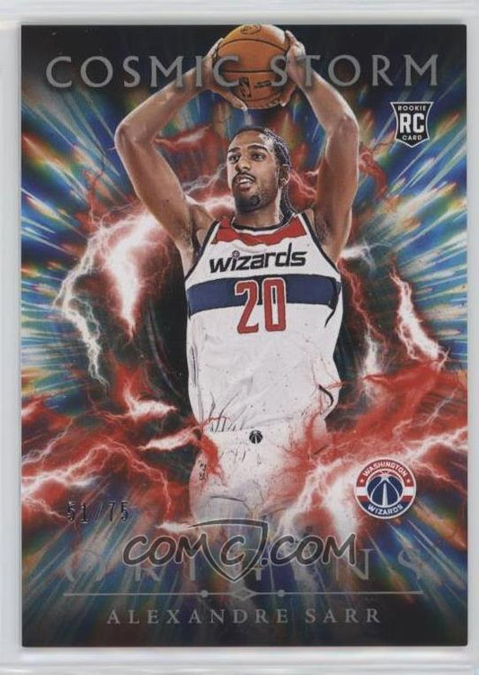 2024-25 Panini Origins - Cosmic Storm - Red - Alexandre Sarr #21 - Limited to /75 - Rookie Card - Ungraded Raw Card