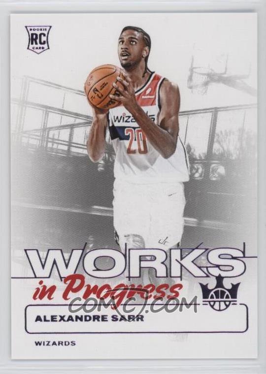 2024-25 Panini Court Kings - Works in Progress - Violet - Alexandre Sarr #29 - Limited to /49 - Rookie Card - Ungraded Raw Card