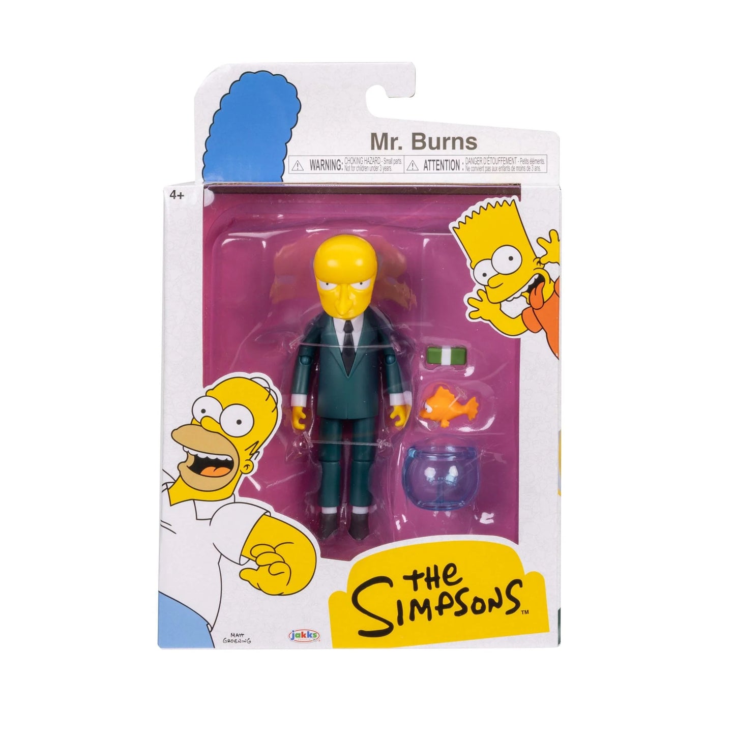 The Simpsons - 5" Action Figure Wave 5 - Jakks Pacific - Complete Set of 4 (Sick Homer, Stupid Sexy Flanders, Mr Burns, Ralph) - PRE-ORDER JANUARY 2026