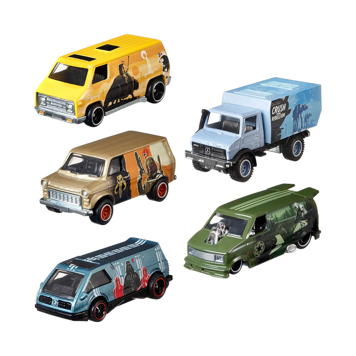 2019 Hot Wheels Premium - Pop Culture - Star Wars Complete Set of 5