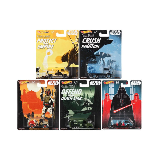 2019 Hot Wheels Premium - Pop Culture - Star Wars Complete Set of 5