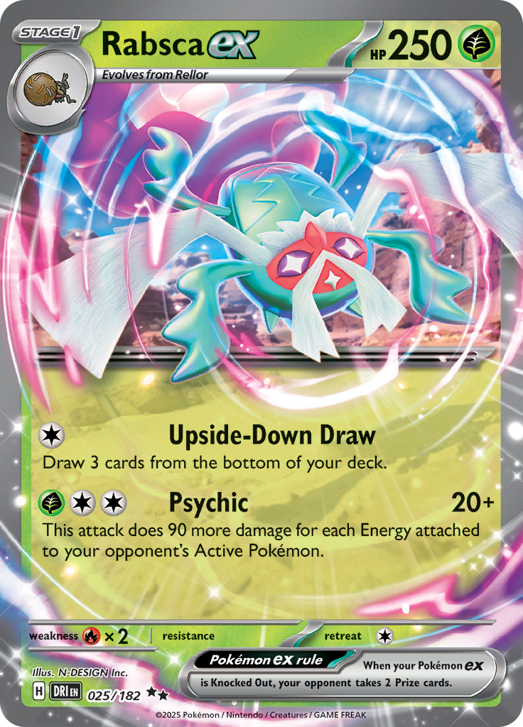 2025 Pokemon DRI-EN - Rabsca ex #25 - Ungraded Raw Card SoleSavy 2025 Pokemon DRI-EN - Rabsca ex #25 - Ungraded Raw Card SoleSavy