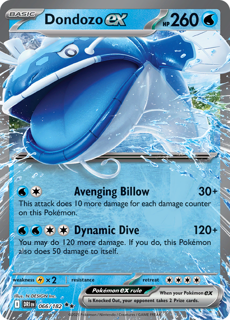 who buys ungraded pokemon cards 2025 DRI-EN - Dondozo ex #66 Juego de cartas de anime ex has been Knocked Brainstorm - FNM Promos Printing:SCD 165