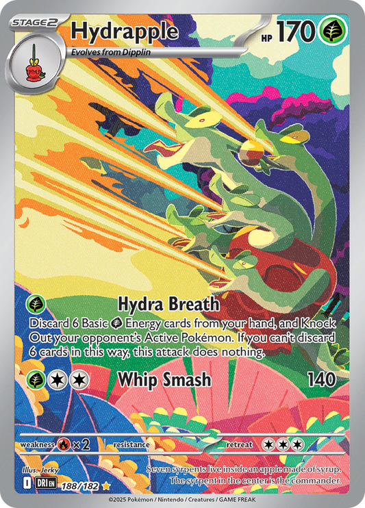 2025 Pokemon DRI-EN - Hydrapple #188 - Illustration Rare - Ungraded Raw Card