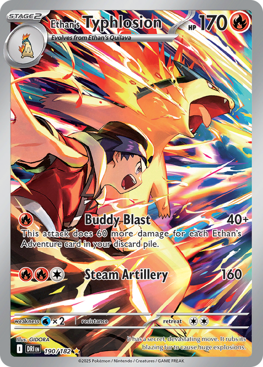 2025 Pokemon DRI-EN - Ethan's Typhlosion #190 - Illustration Rare  - Ungraded Raw Card