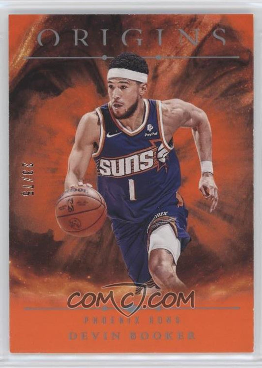 2024-25 Panini Origins - Orange Devin Booker #2 - Limited to #/75 - Ungraded Raw Card