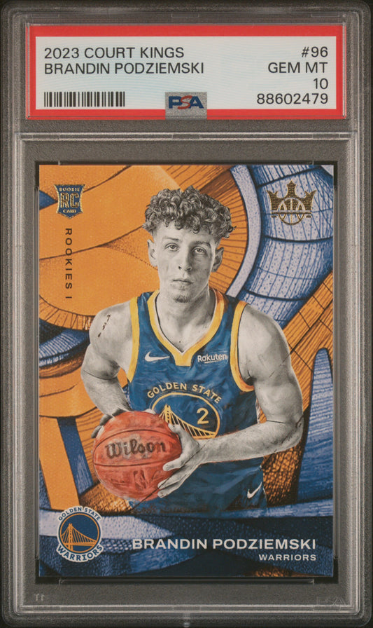 2023-24 Panini Court Kings - Brandon Podziemski - Rookies - #96 - PSA Graded Card