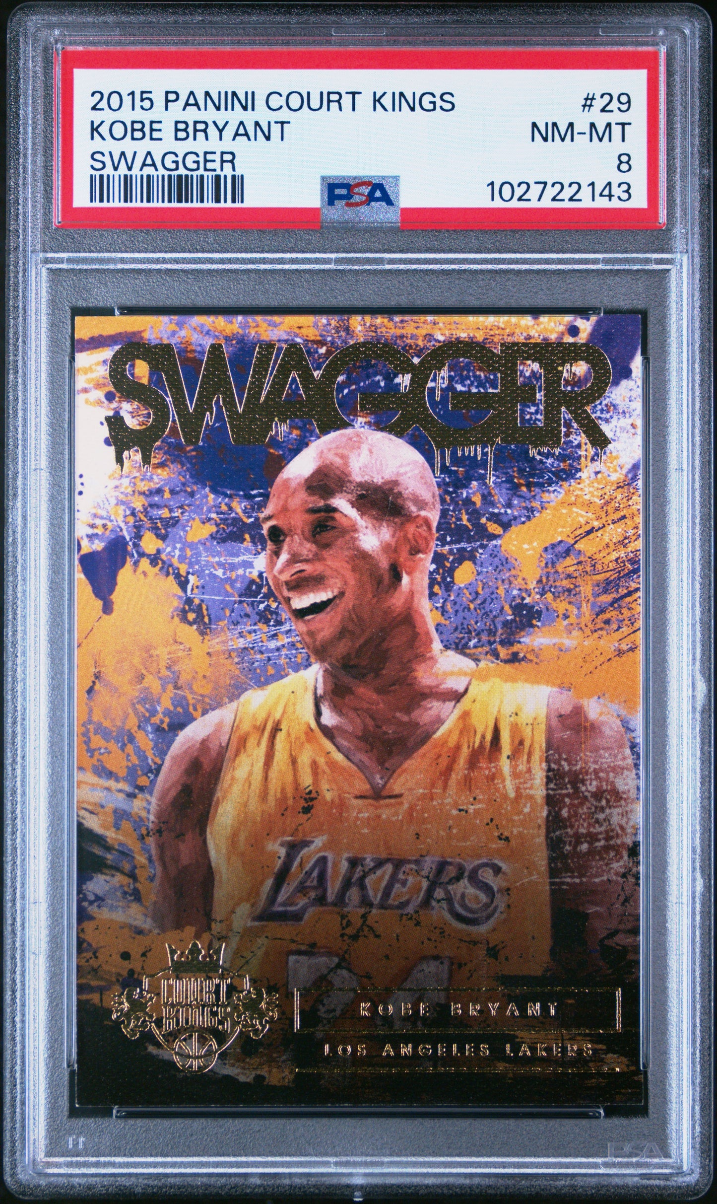 2015-16 Panini Court Kings - Kobe Bryant - Swagger - Case Hit SSP - PSA Graded Card
