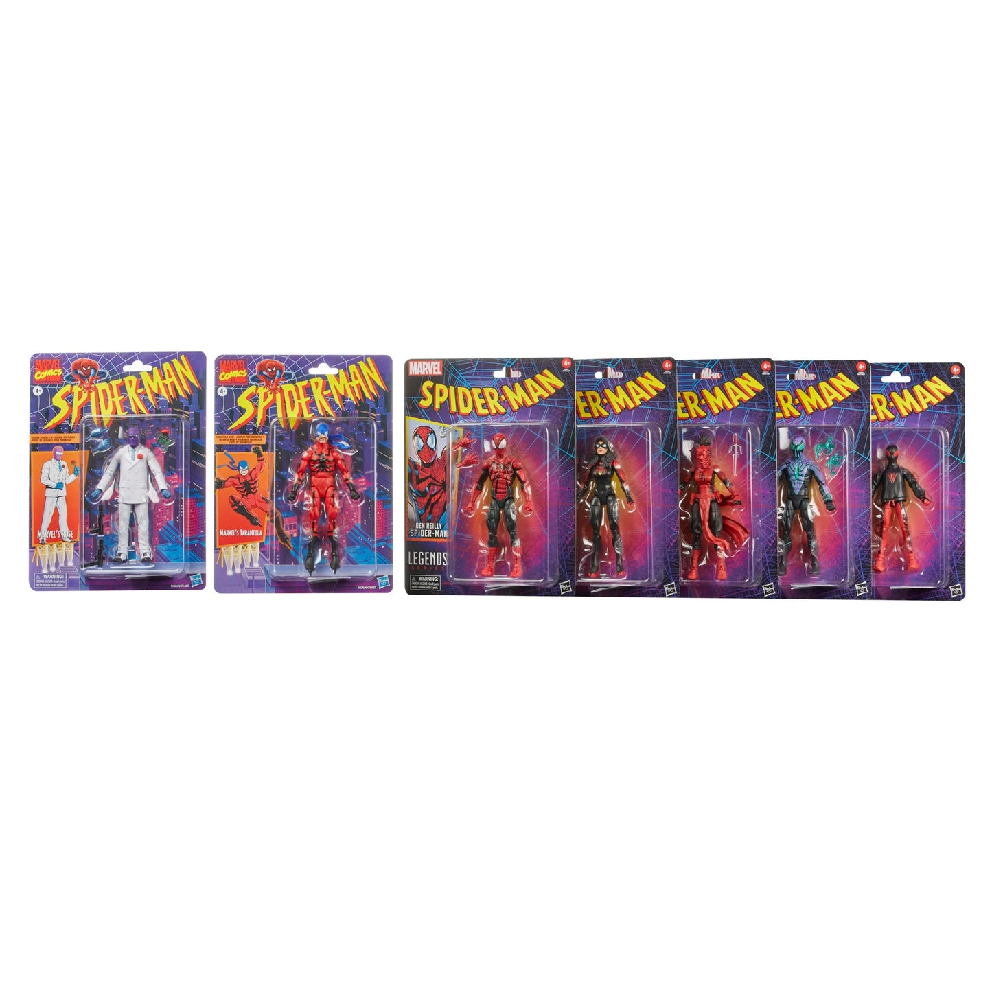 Marvel Legends Retro - Spider-Man Wave 3 - Complete Set of 7 - 6 Inch Action Figure