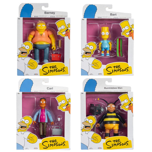 The Simpsons - 5" Action Figure Wave 4 - Jakks Pacific - Complete Set of 4