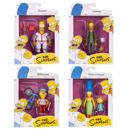 The Simpsons - 5" Action Figure Wave 3 - Jakks Pacific - Complete Set of 4