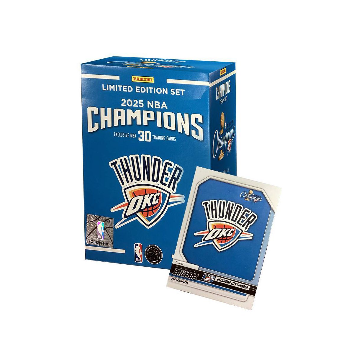 2024 panini nba champions basketball trading card limited edition set 2024-25 Panini OKC Championship Box Set Basketball