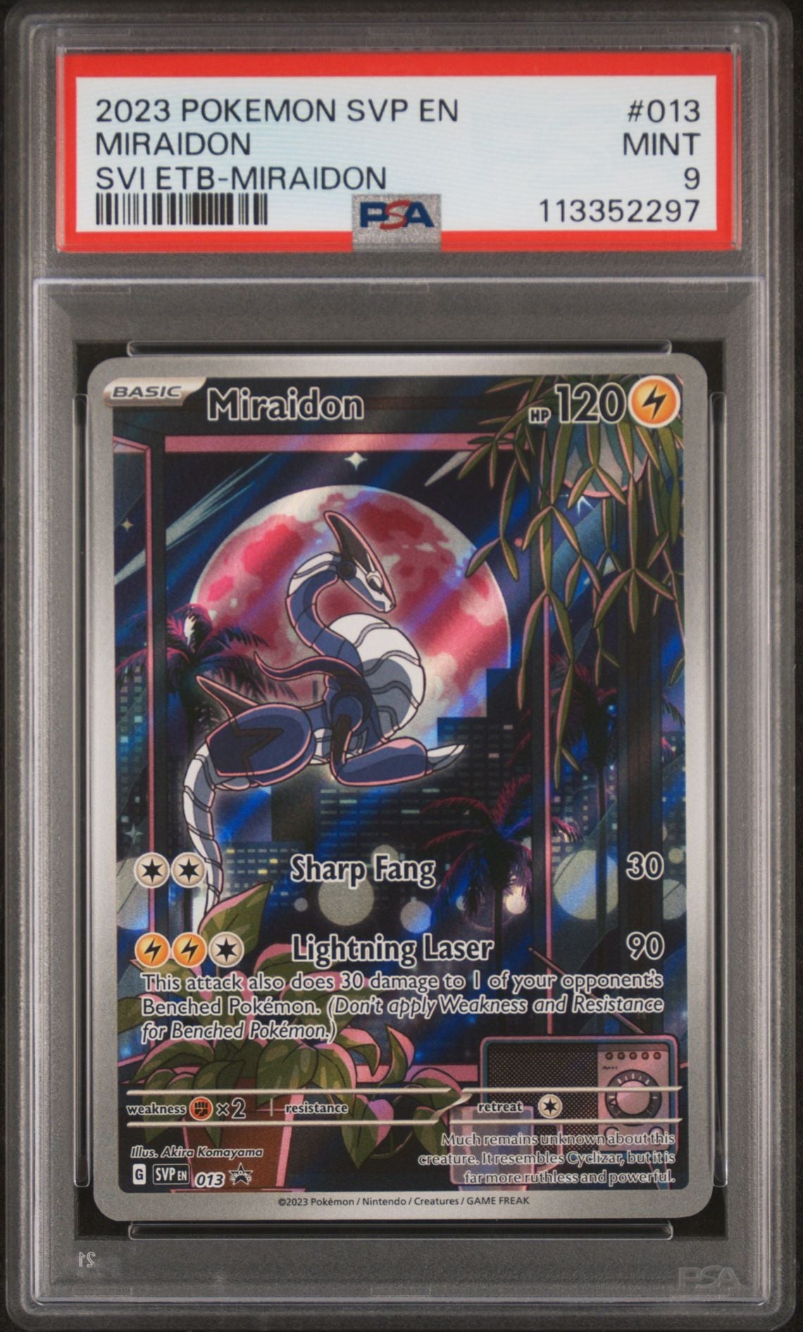 2023 Pokemon SVP En — SV Black Star Promo — 013 Miraidon Scarlet & Violet Elite Trainer Box-Miraidon — PSA Graded Card