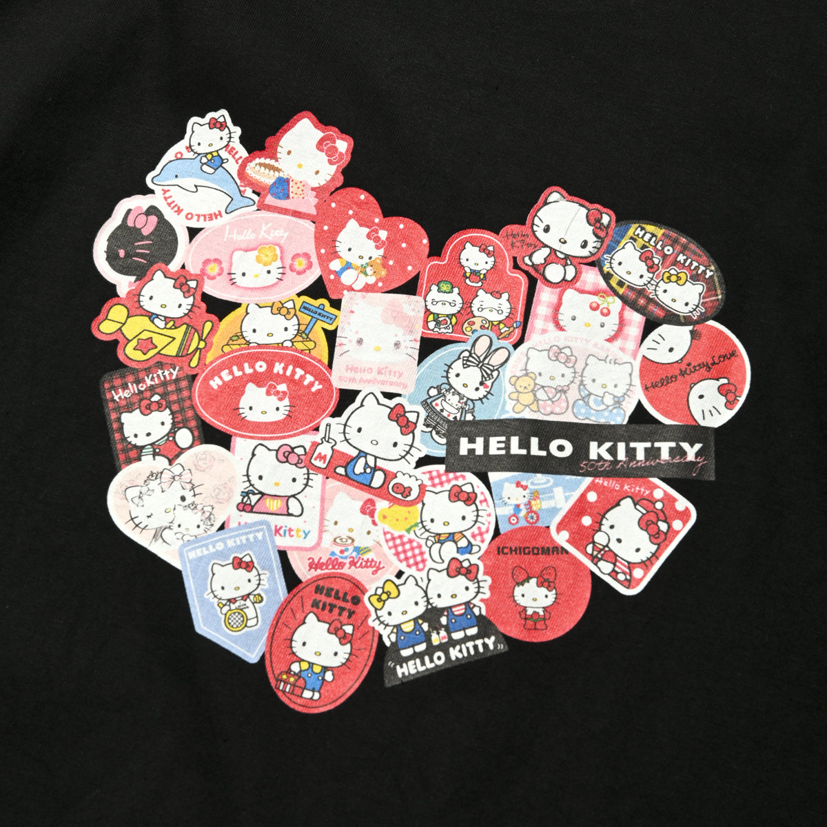 Hello Kitty 50th Anniversary Tokyo T-Shirt BLACK HEART (Japan Exclusive)
