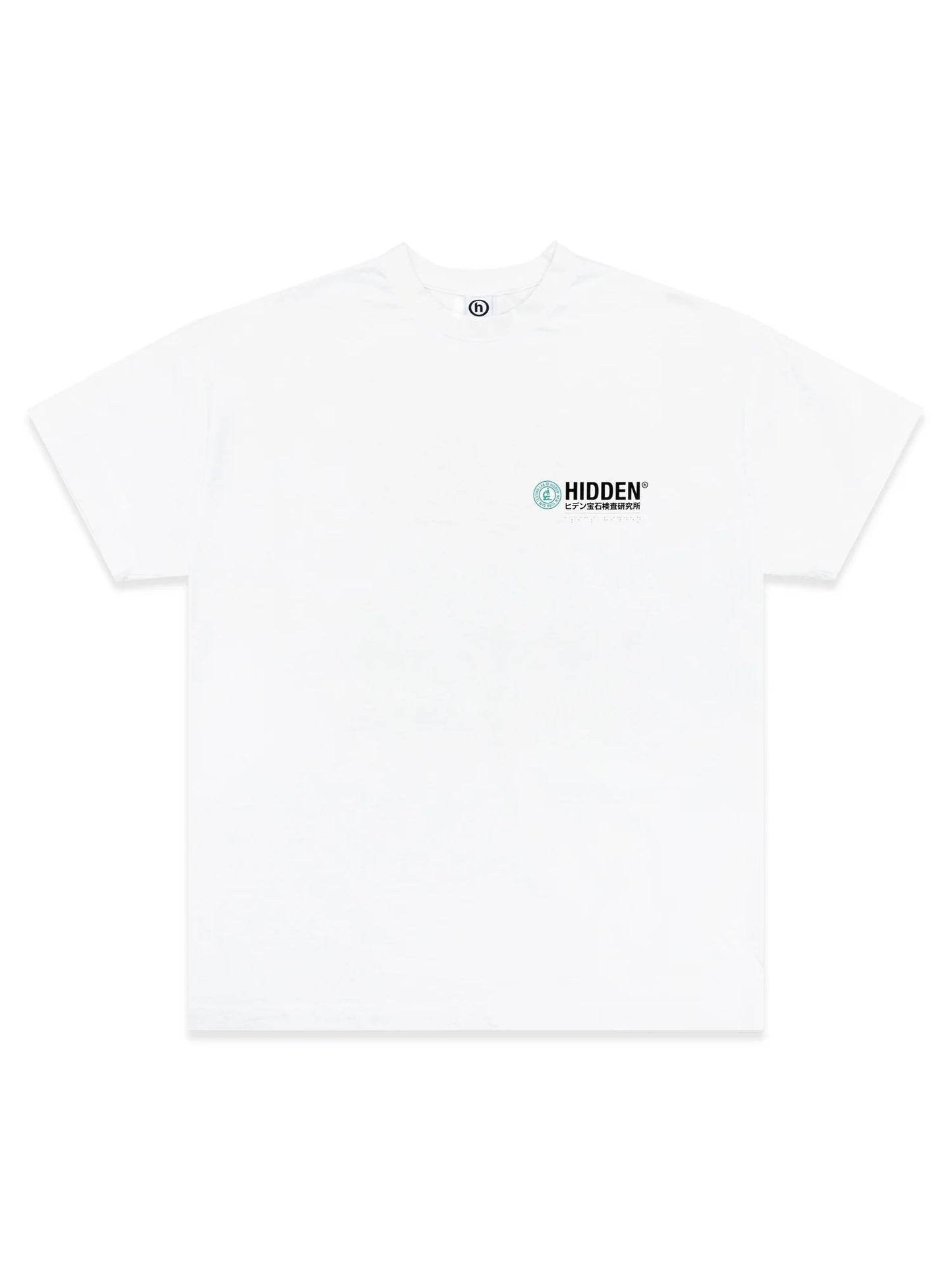 Hidden NY Ancient Turquoise H Logo Tee - White