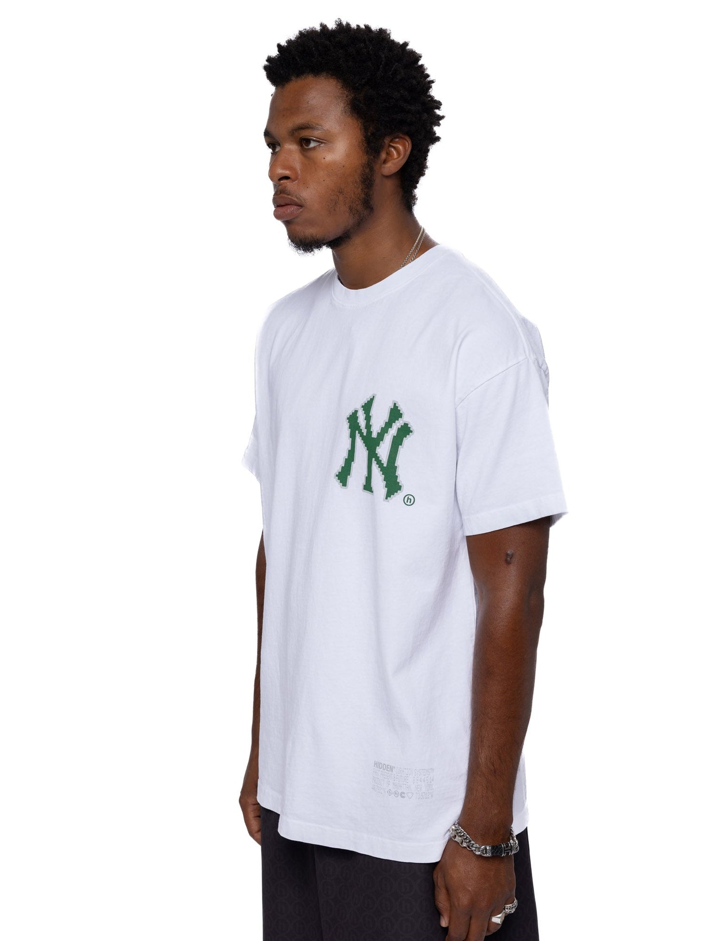 New York Yankees x Hidden NY Pixelated NY Tee White