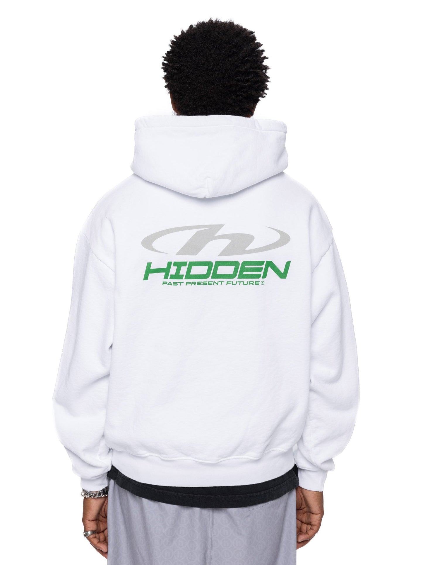 Hidden NY Oval h Hoodie White