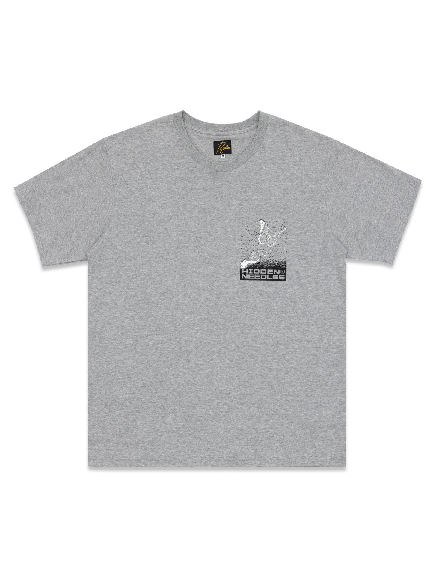 Hidden NY x Needles H Logo Pixel Butterfly Tee Grey