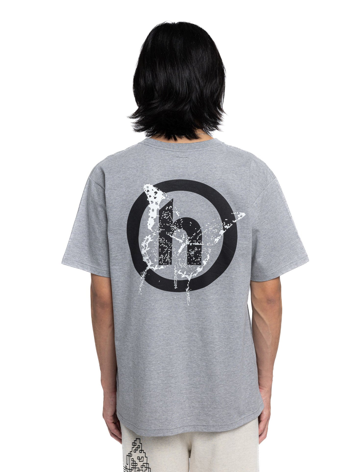 Hidden NY x Needles H Logo Pixel Butterfly Tee Grey