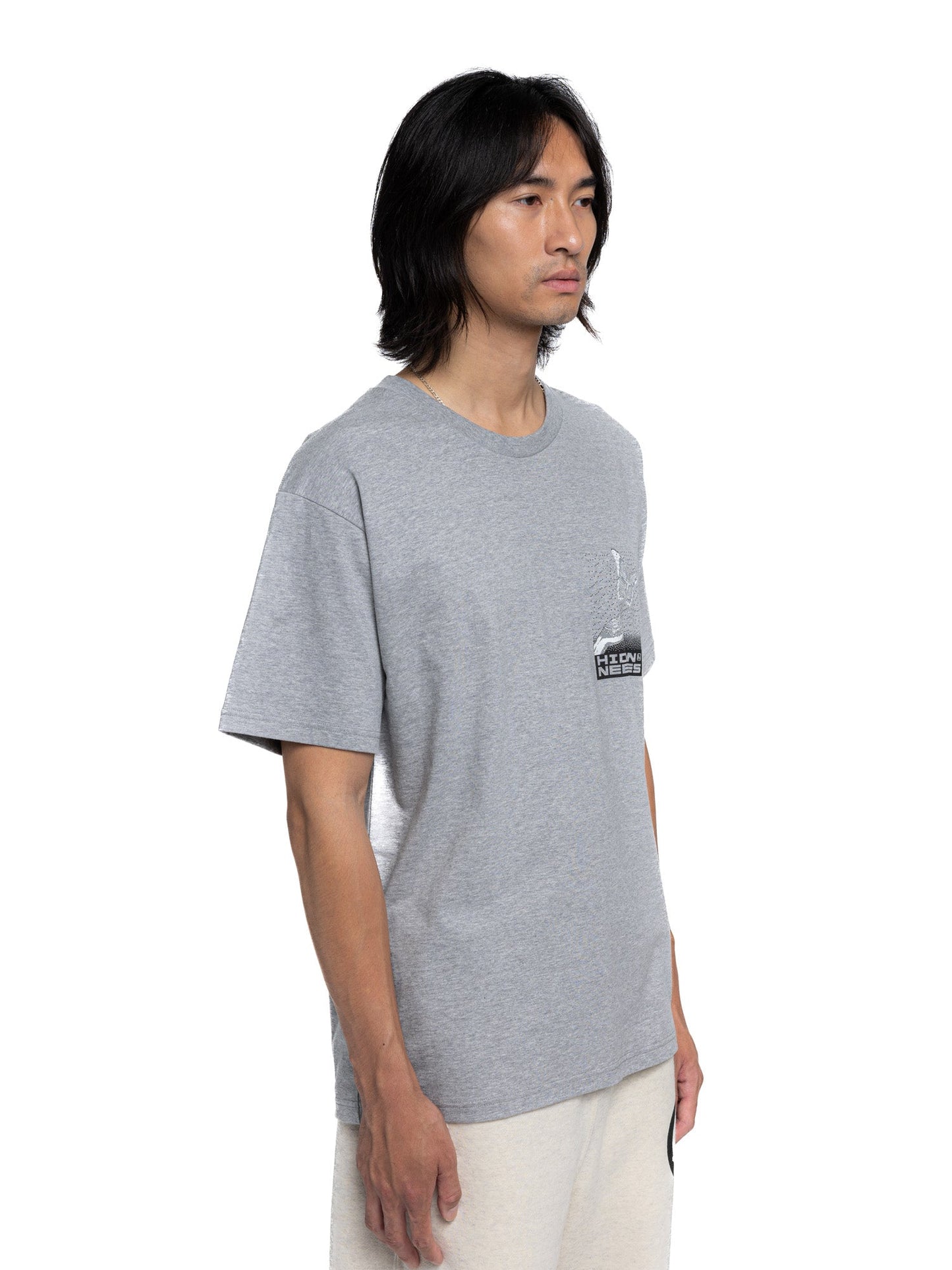 Hidden NY x Needles H Logo Pixel Butterfly Tee Grey