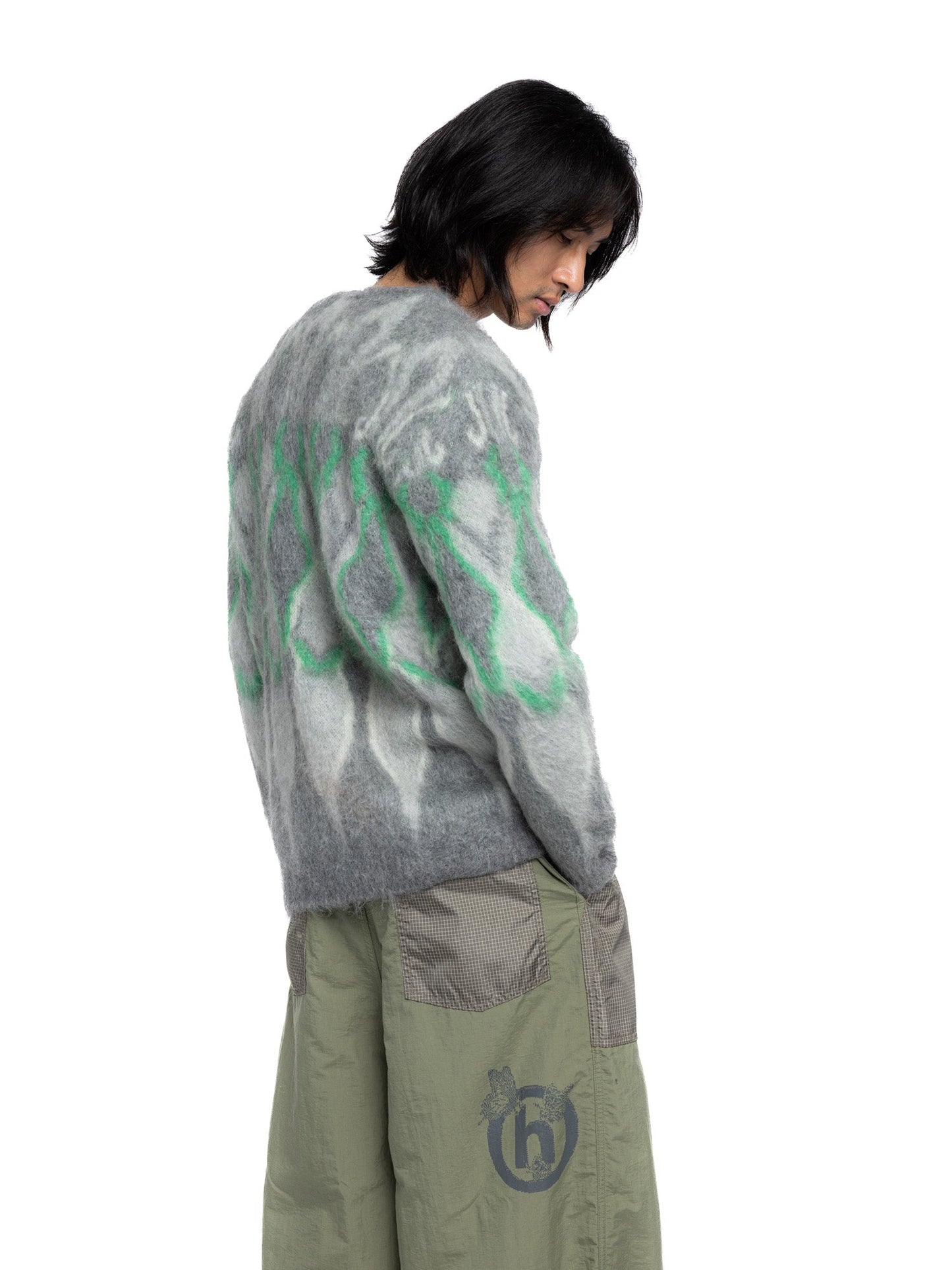 Hidden NY x Needles Psychedelic Mohair Cardigan