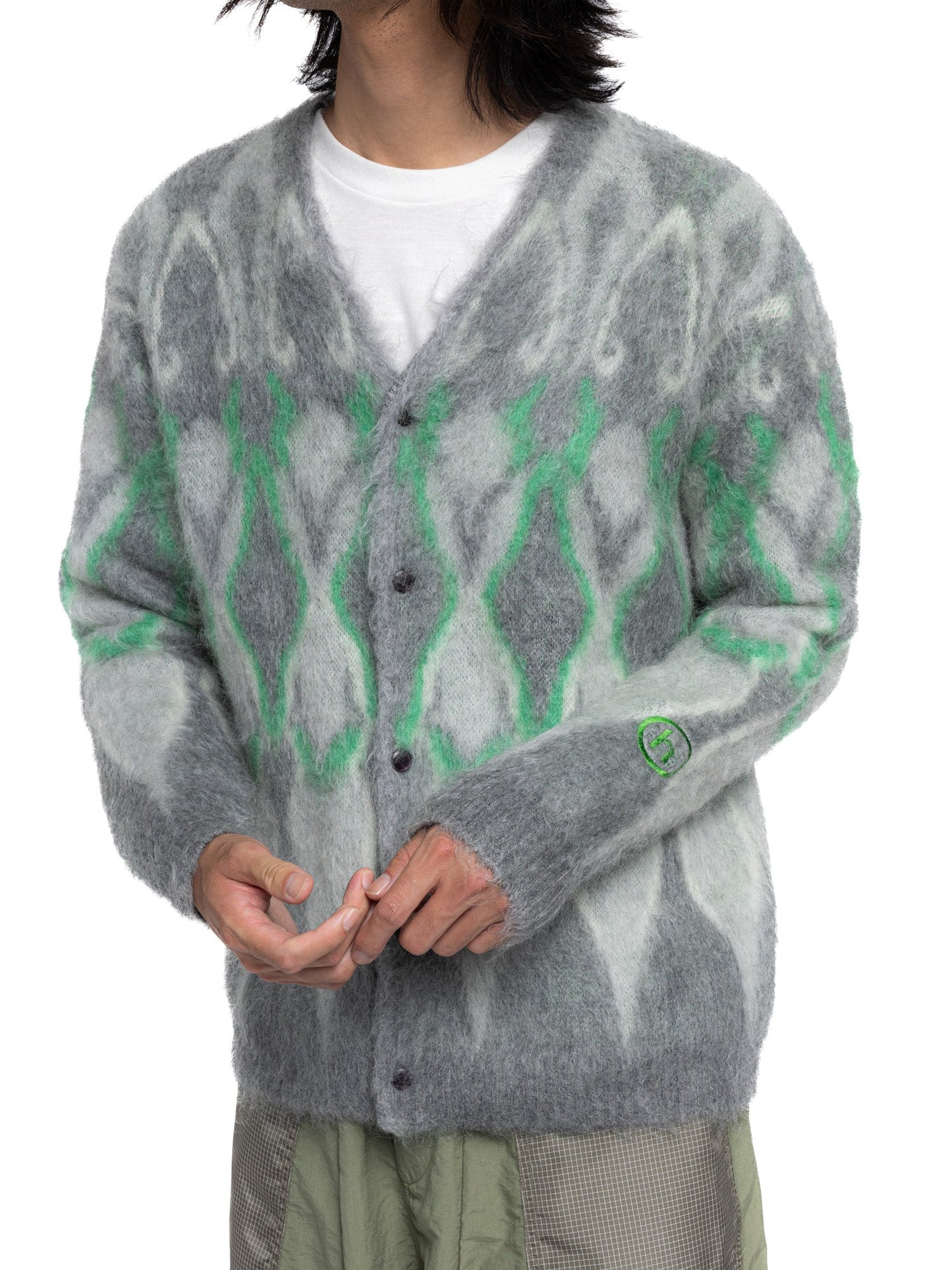 Hidden NY x Needles Psychedelic Mohair Cardigan