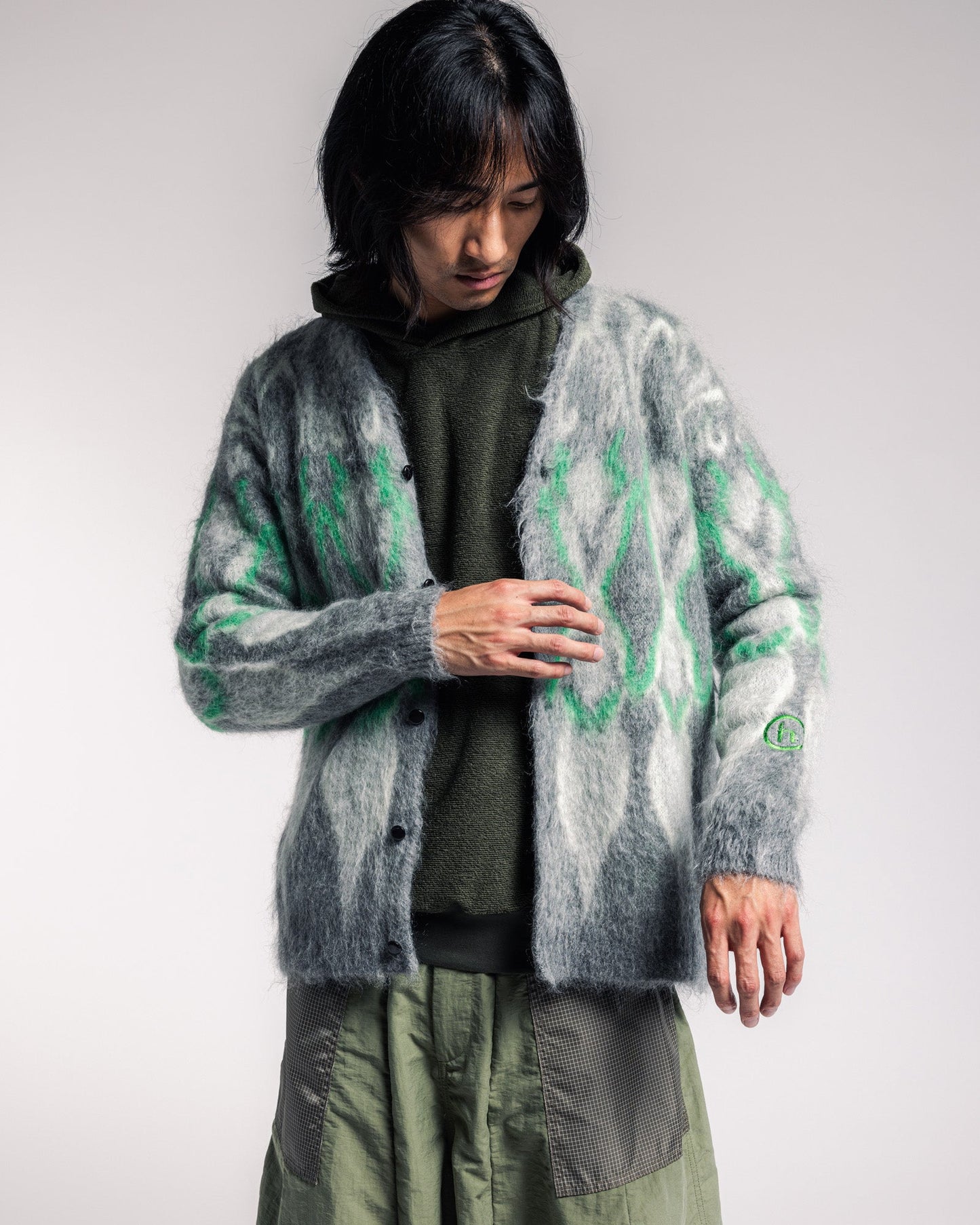 Hidden NY x Needles Psychedelic Mohair Cardigan