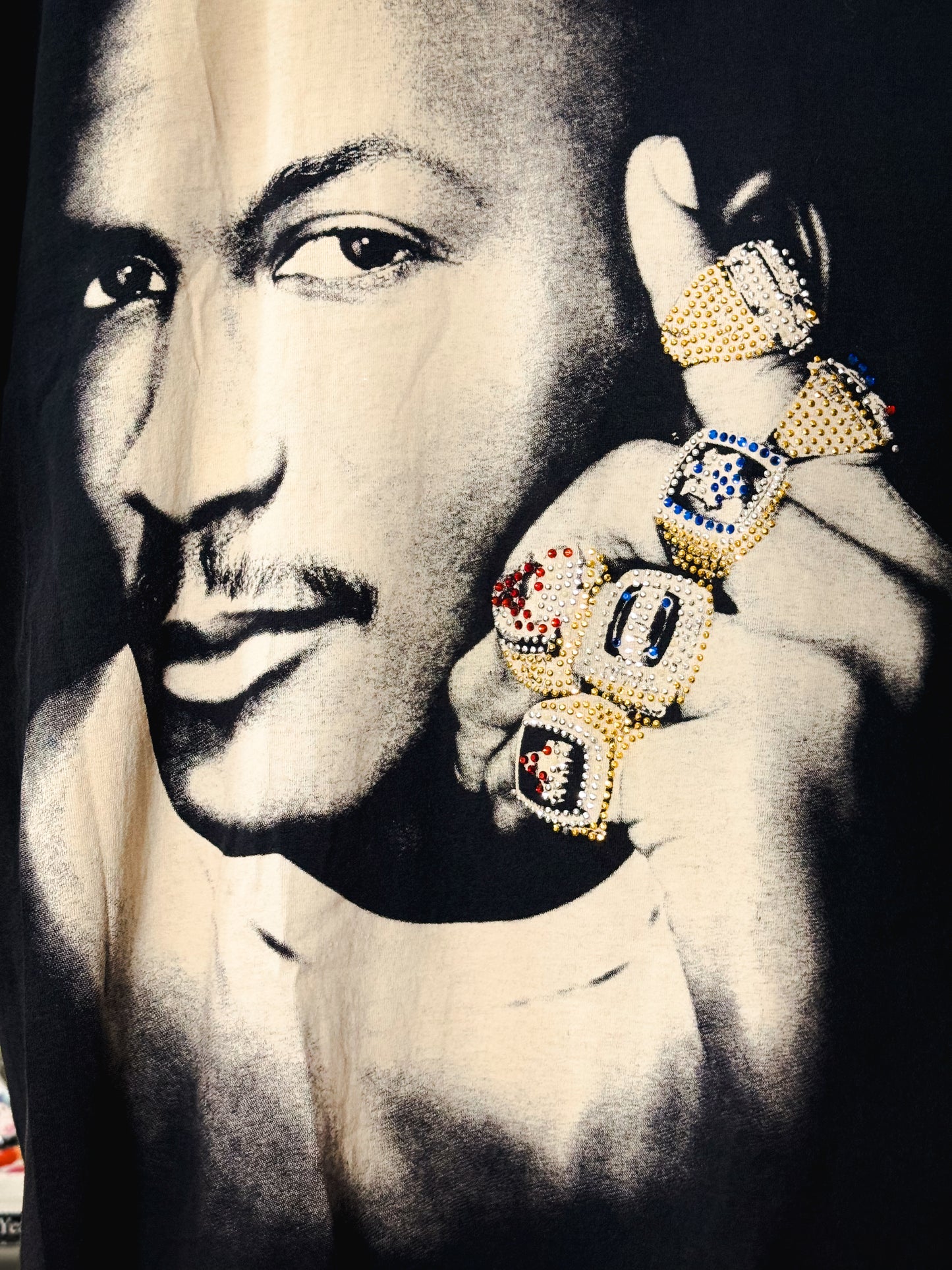 5 Pro Michael Jordan Championship Rings Vintage Thrift Tee - Made in USA