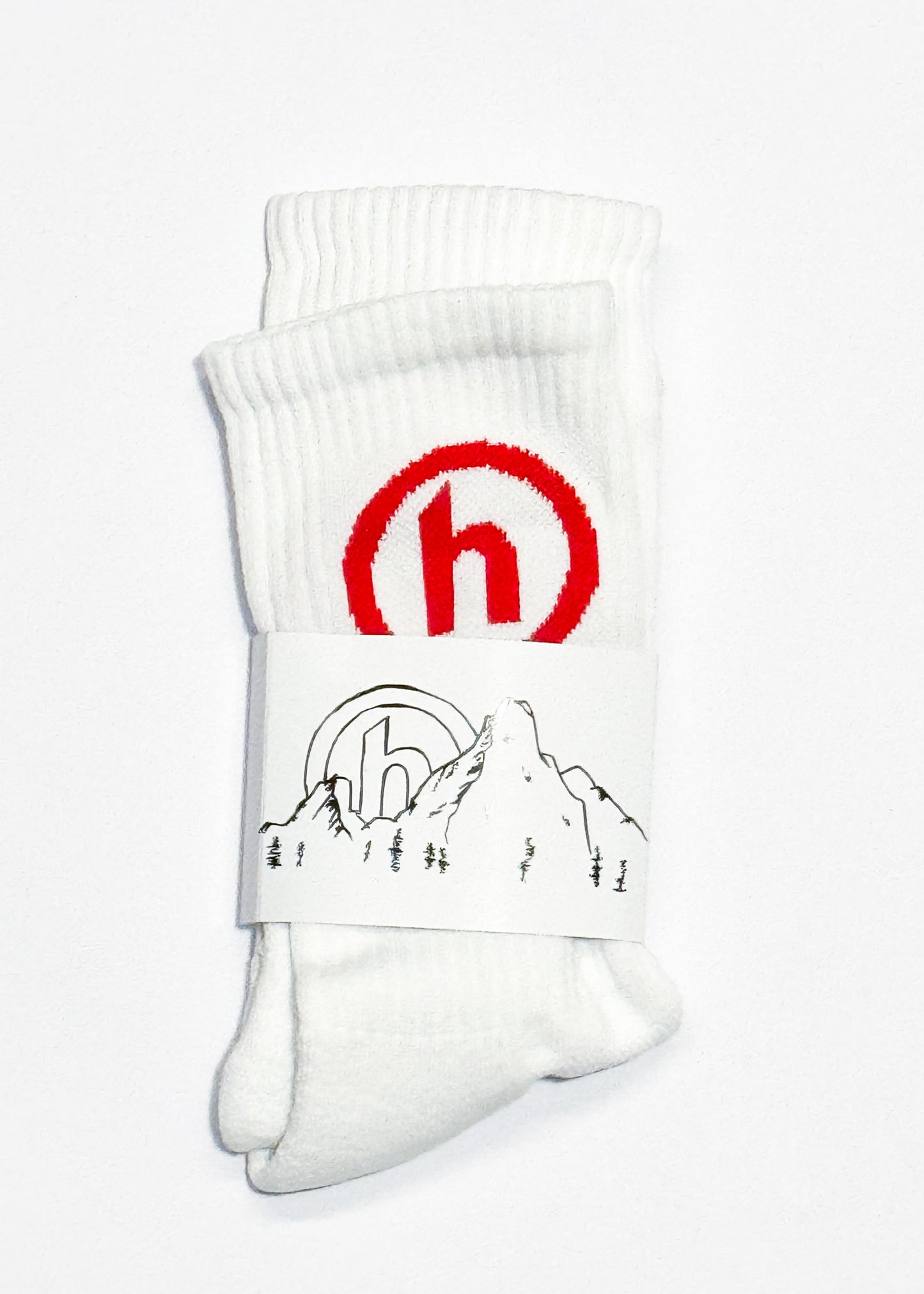 Hidden NY White/Red Classic Socks
