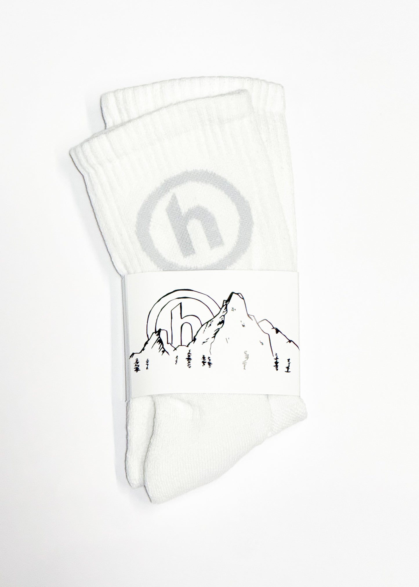 Hidden NY White/Silver Classic Socks