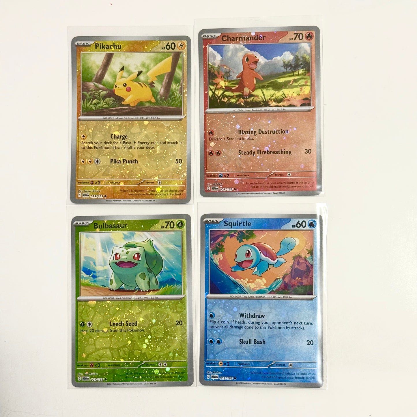Pokemon - Cosmos Holo Costco 151 Tin Set - Pikachu Squirtle Chamander Bulbasaur