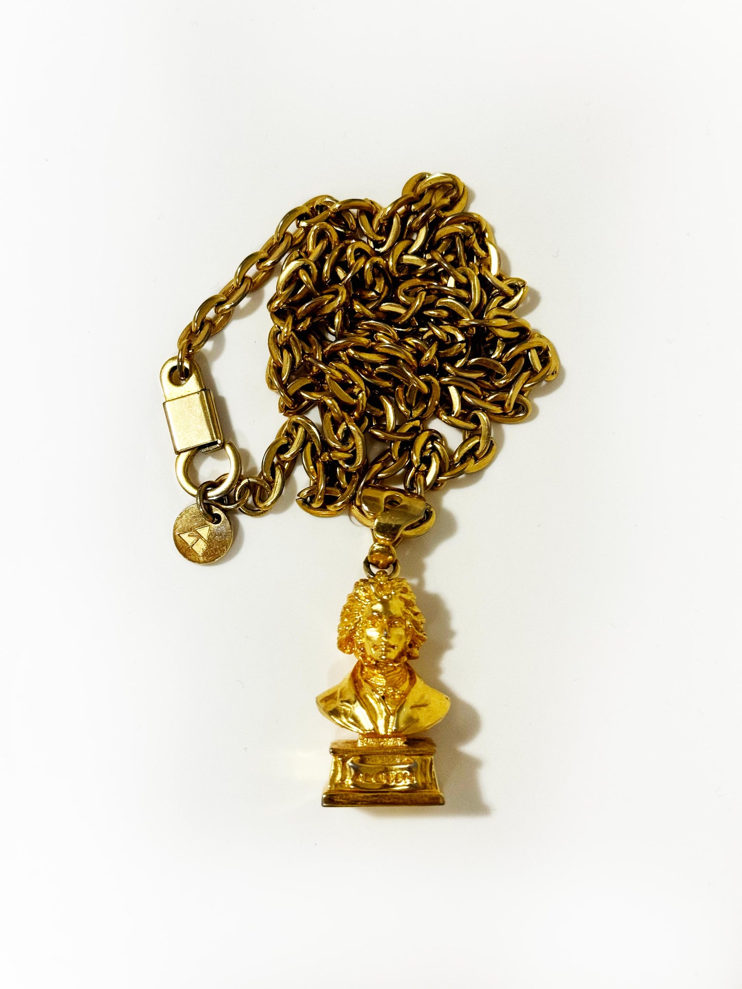 AMBUSH - Vintage Gold Beethoven Bust Pendant Chain Necklace