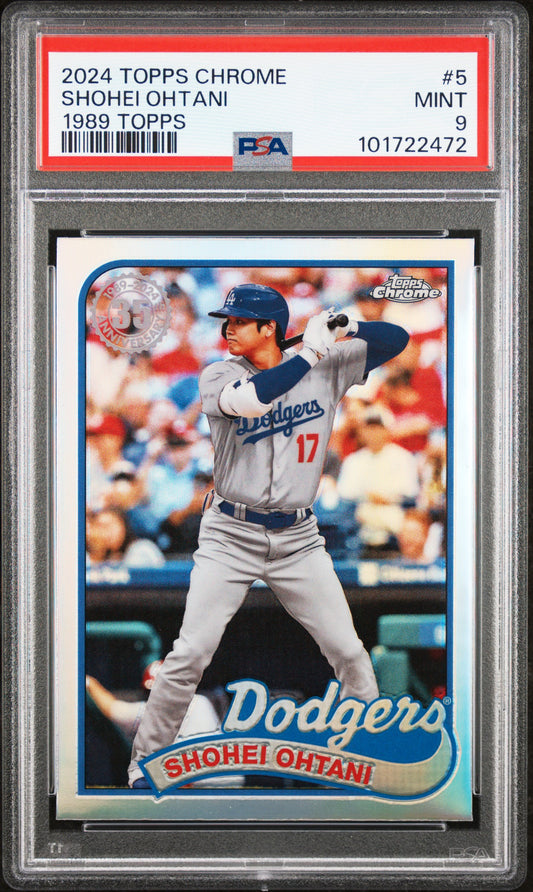 2024 Topps Chrome - Shohei Ohtani - 1989 Topps - #5 - PSA Graded Card