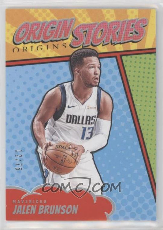 2024-25 Panini Origins - Origin Stories - Red - Jalen Brunson #3 - Limited to /75 - Ungraded Raw Card