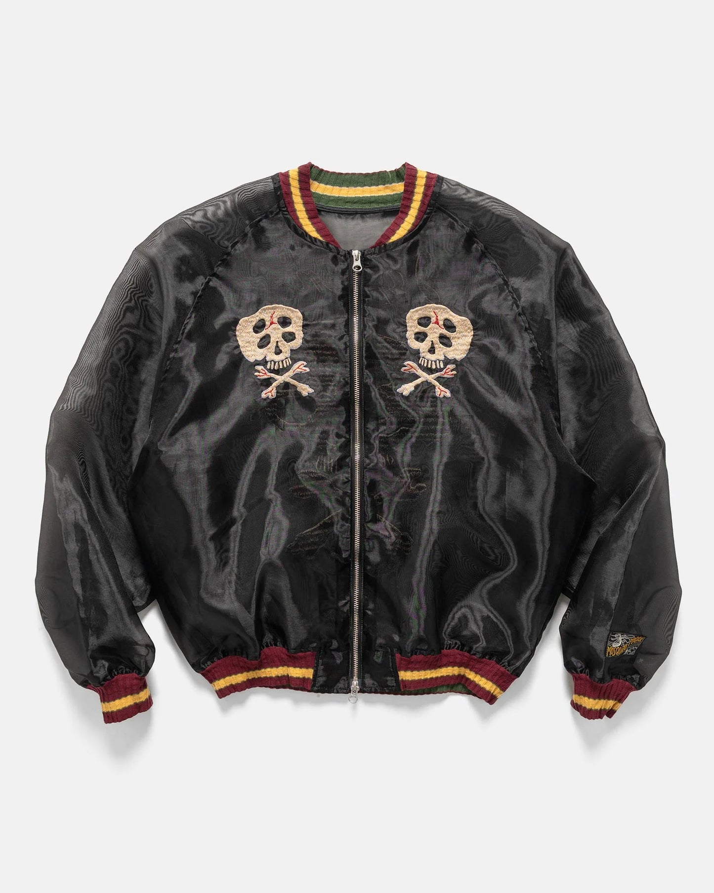 Kapital: Sheer Pearl Souvenir Jkt (Rain Skull) - Black - K240LJ147