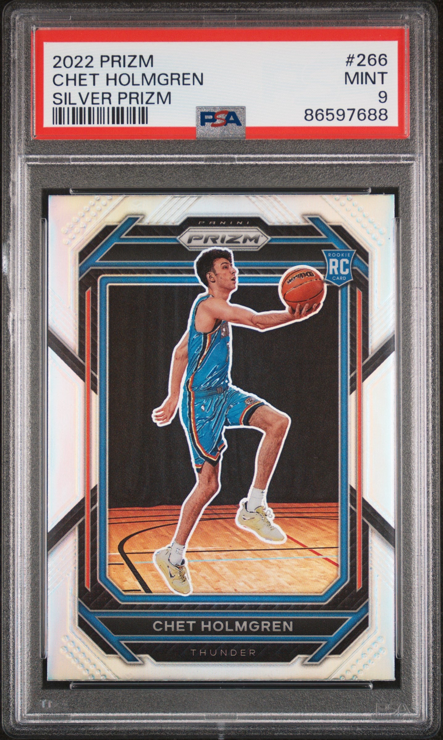 2022 Panini Prizm - Silver Prizm - Chet Holmgren #266 - PSA Graded Card