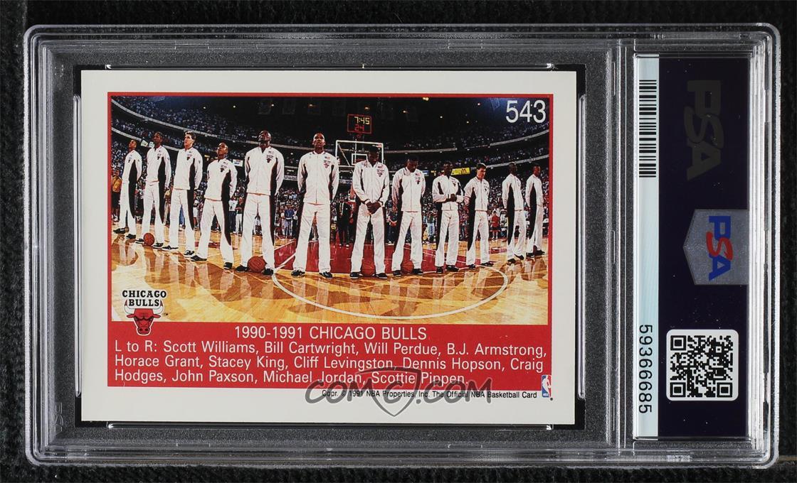 1991-92 NBA Hoops - Michael Jordan - 1991 NBA Champions - #543 - PSA Graded Card